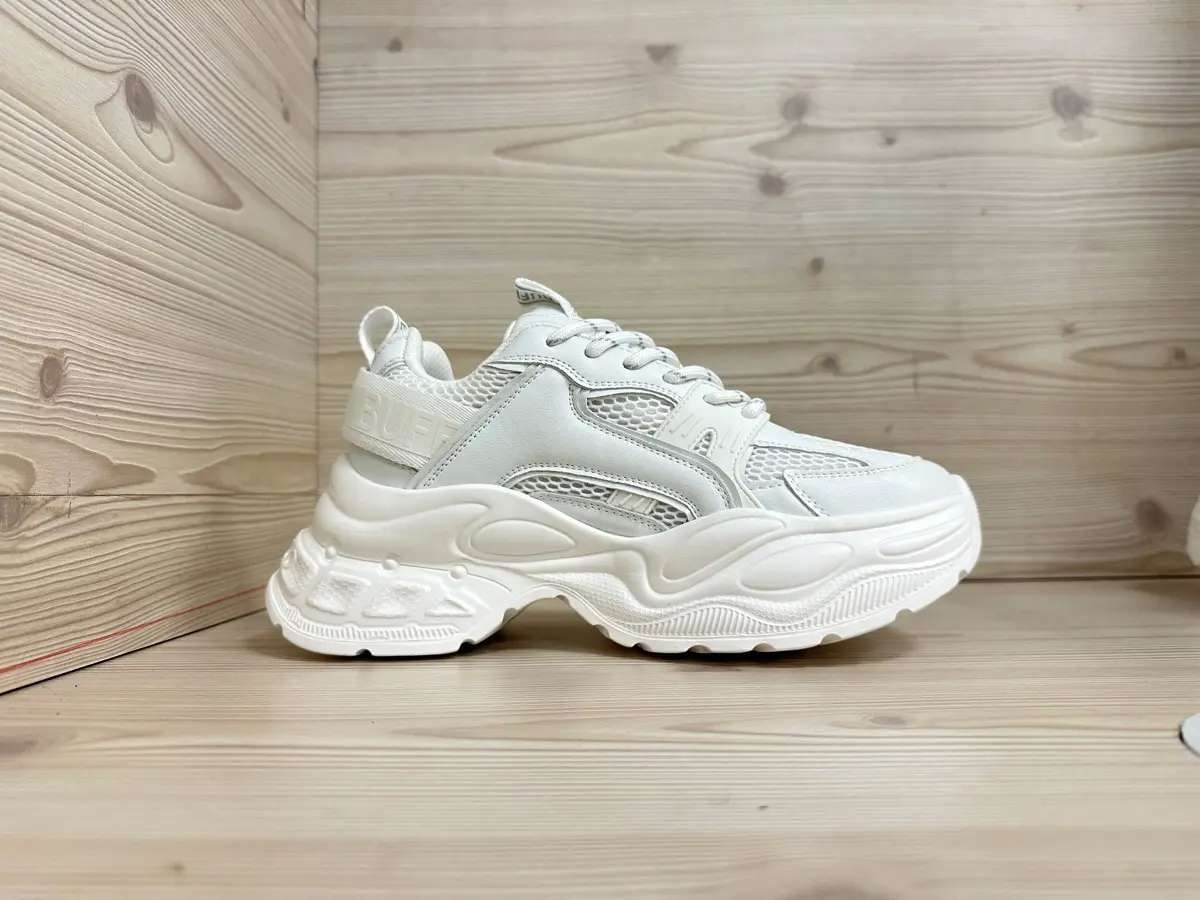 Buffalo Sneakers donna YUNO VEGAN nappa mesh white - Image 6
