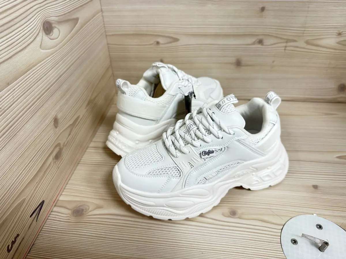 Buffalo Sneakers donna YUNO VEGAN nappa mesh white - Image 4