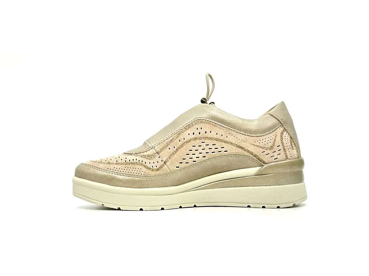 Stonefly sneaker donna oro traforate zeppa comfort suola leggera - Image 5