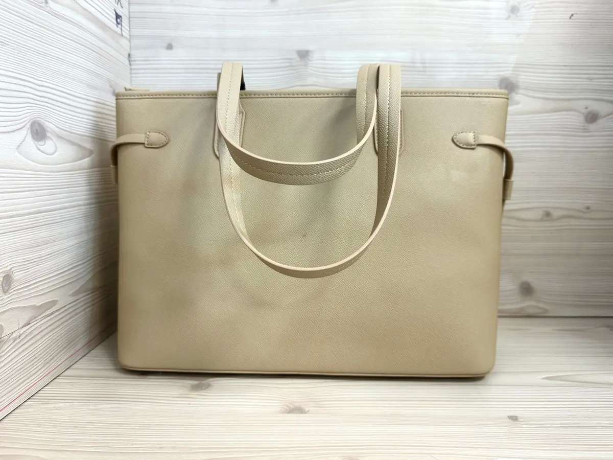 Pashbag borsa donna beige grande con zip frontale e doppi manici - Image 4