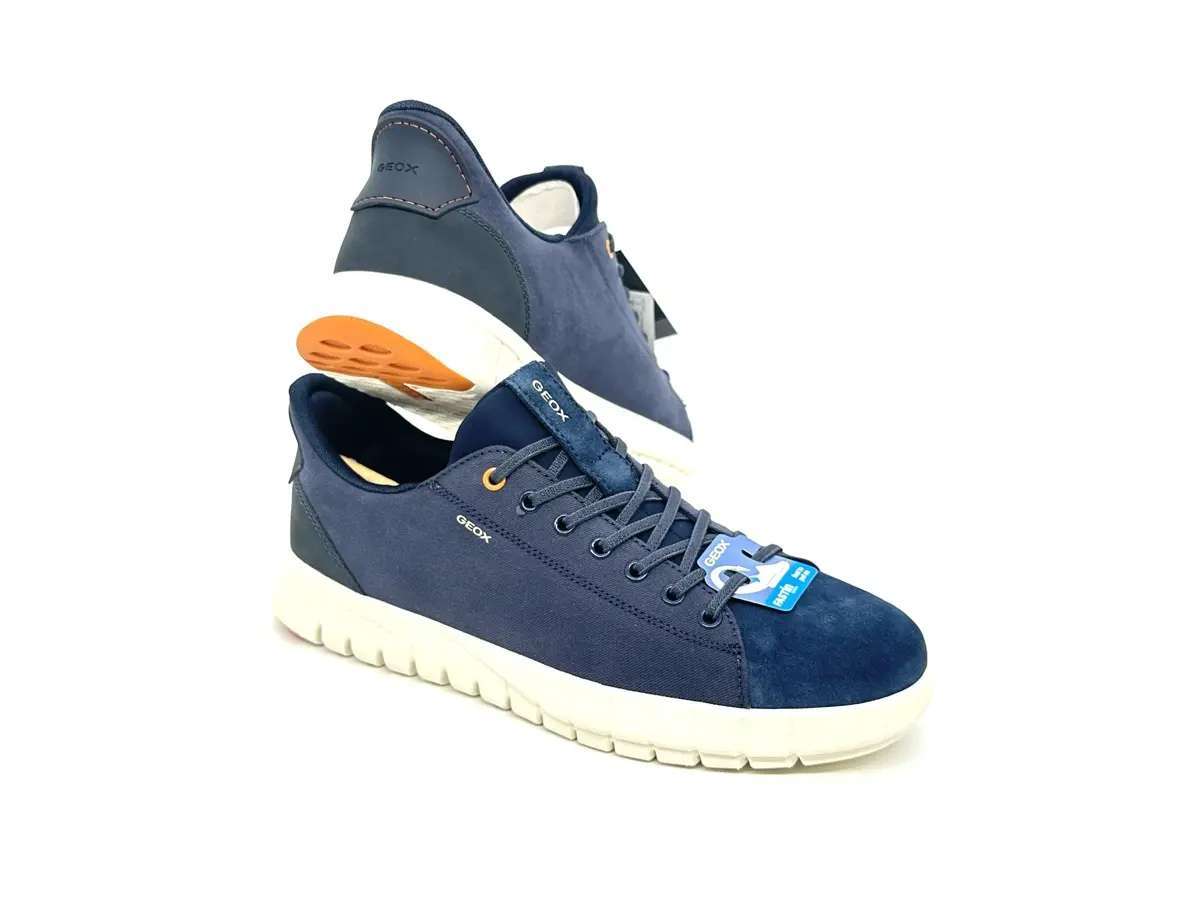 Geox sneaker uomo Flextride Plus slip on blu plantare traspirante - Image 5