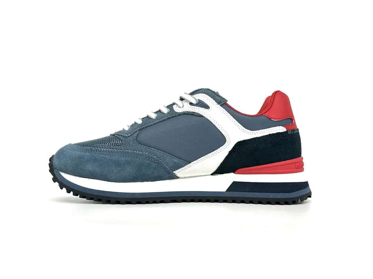 Harmont & Blaine sneaker uomo blu camoscio tessuto casual sportive - Image 5