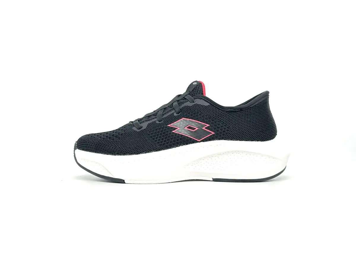 Lotto sneaker donna Run 90 Slip & Go nera con dettagli rosa memory foam - Image 5