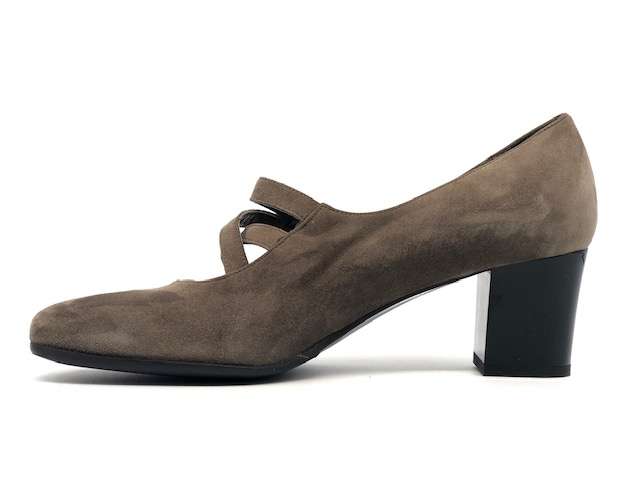 comfort Décolleté in pelle scamosciata fumo - Image 5