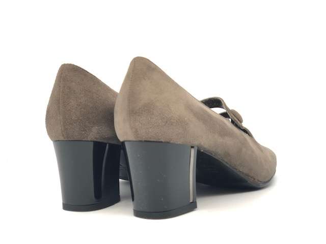 comfort Décolleté in pelle scamosciata fumo - Image 2