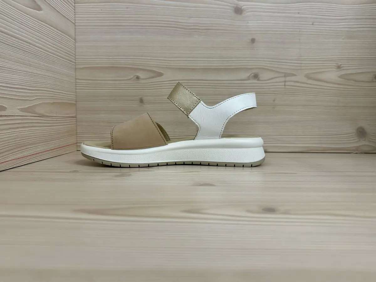 IGI & CO sandali donna beige bianco oro platform comfort strappi - Image 4