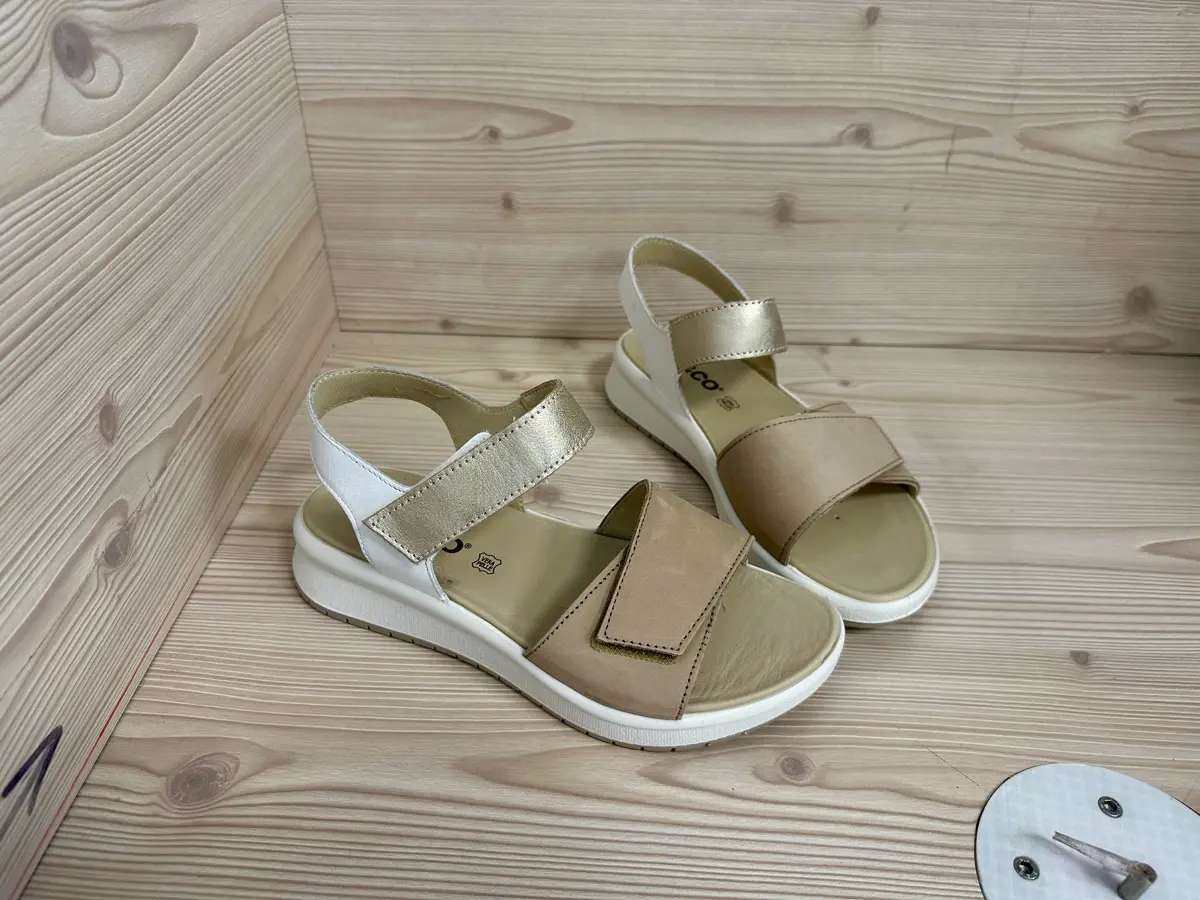 IGI & CO sandali donna beige bianco oro platform comfort strappi - Image 5