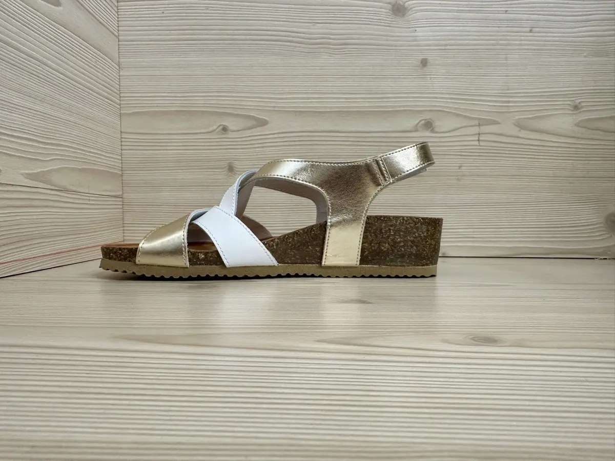 IGI & CO sandali donna beige bianco fasce incrociate platform comfort - Image 4
