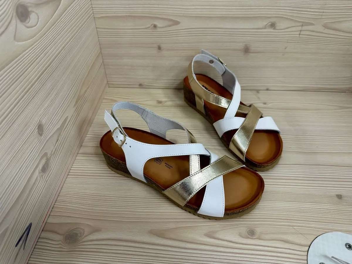 IGI & CO sandali donna beige bianco fasce incrociate platform comfort - Image 5