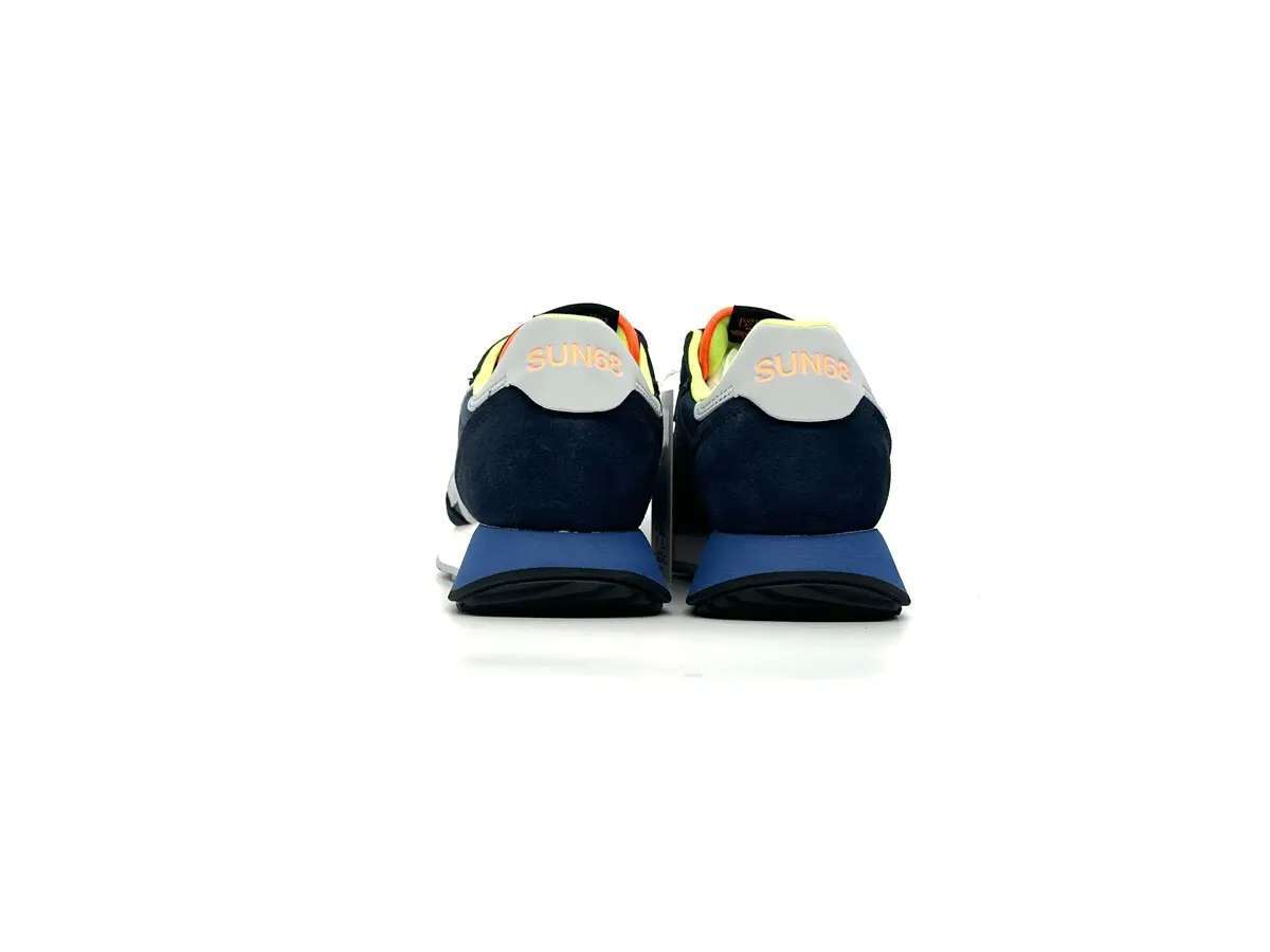 Sun68 sneaker uomo Jaki 2.0 Navy Blue Fluo - Image 3
