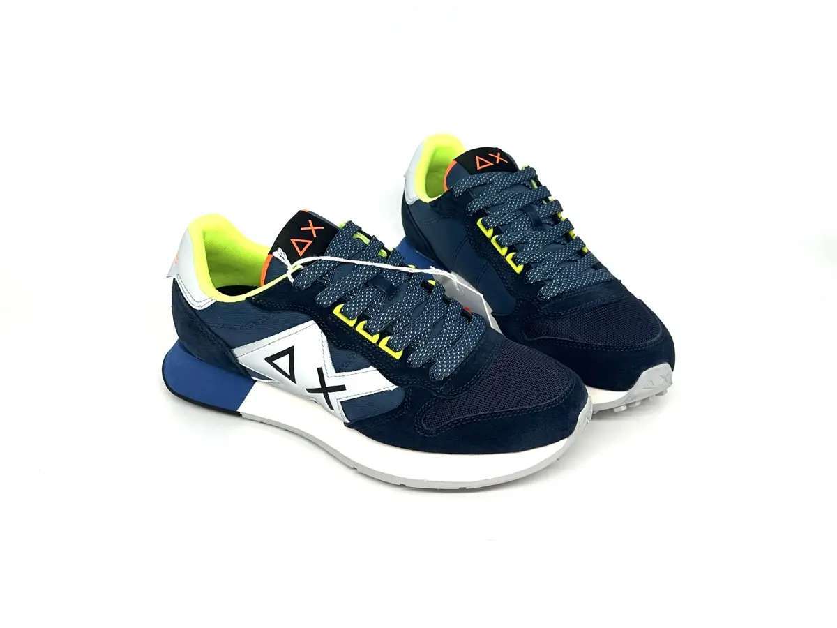 Sun68 sneaker uomo Jaki 2.0 Navy Blue Fluo - Image 4