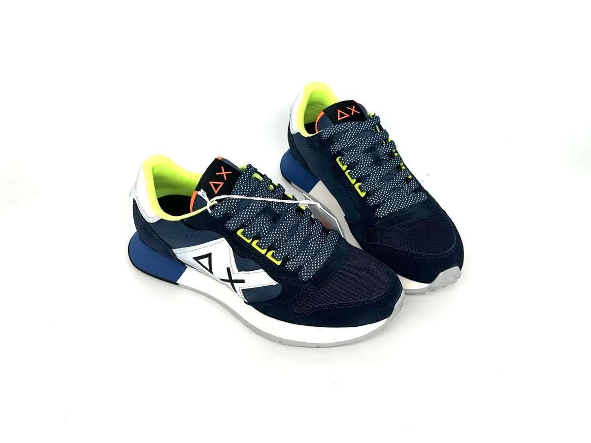 Sun68 sneaker uomo Jaki 2.0 Navy Blue Fluo - Image 7