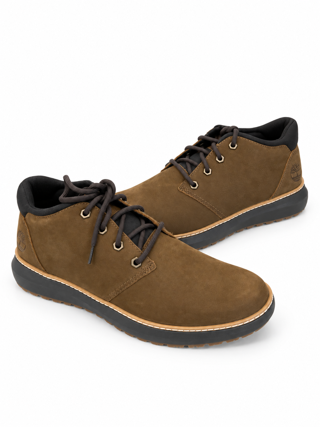 Timberland mid lace scarponcino uomo Hudson Road marrone scruro - Image 3
