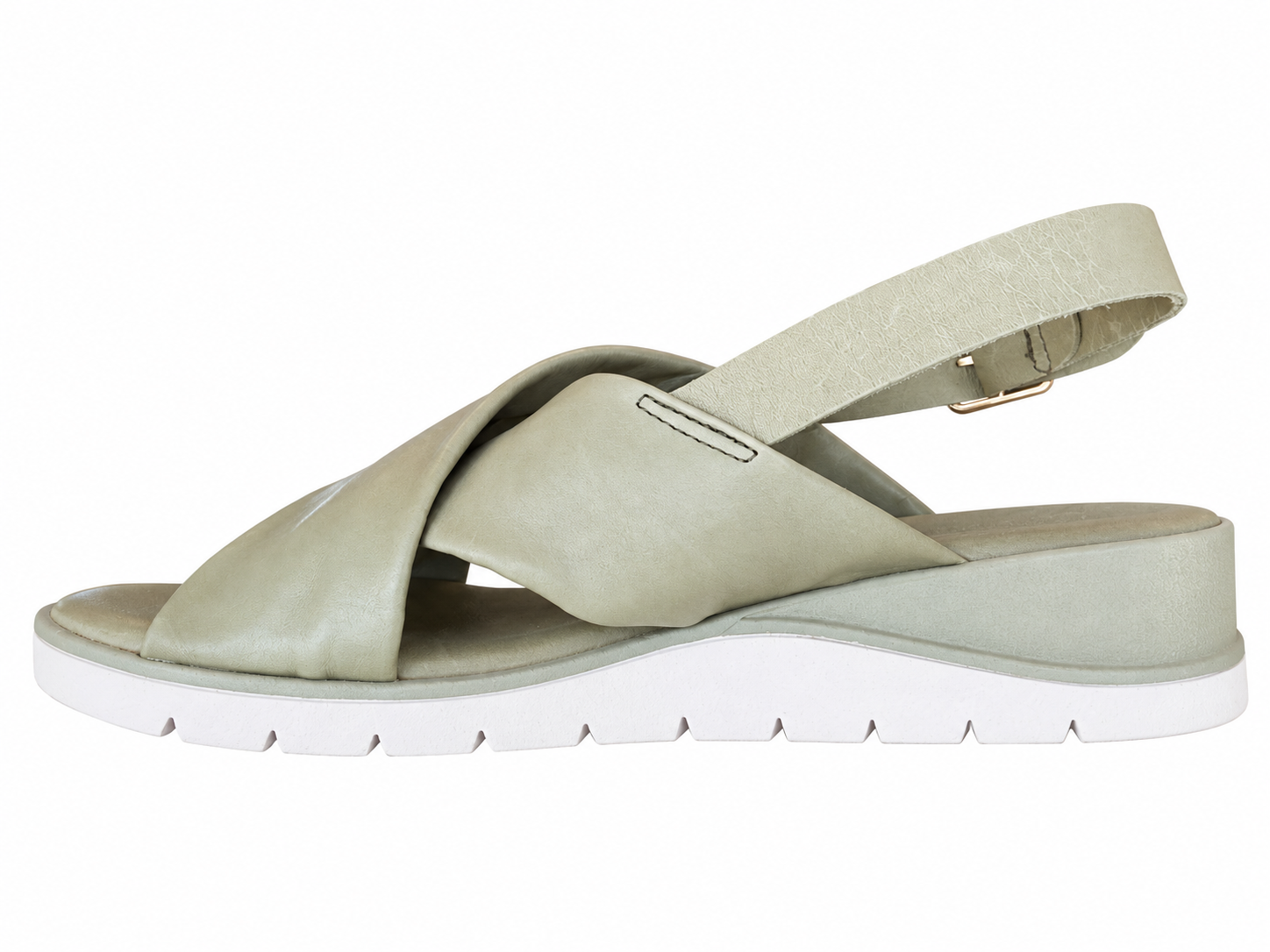 Luxdive sandali donna fasce incrociate pelle salvia - Image 3