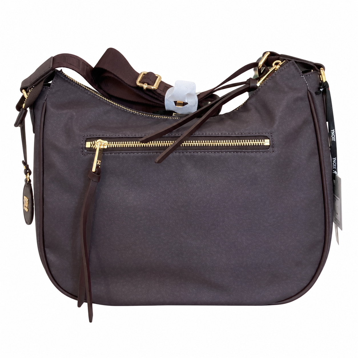 Ynot borsa hobo donna Cloud tessuto stampato brown - Image 4